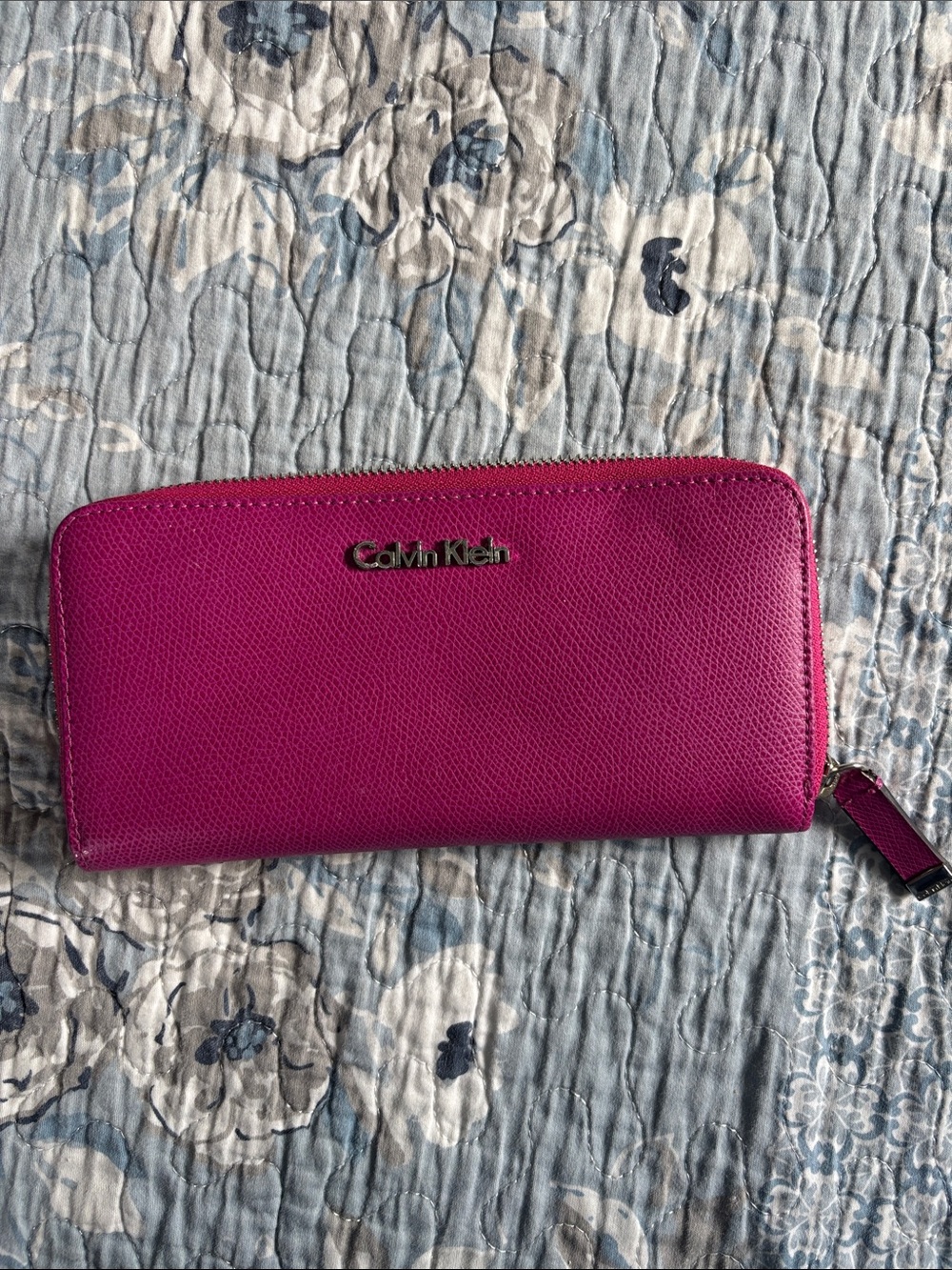 Calvin Klein Bright Magenta Zip Wallet